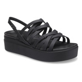 Sandalia Crocs Brooklyn Strappy Low Wdgw Mujer Black