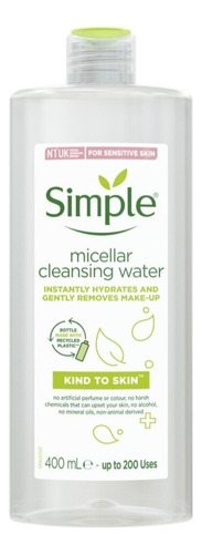 Simple Agua Micellar Limpiadora Rostro Piel Sensible 400 Ml