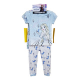 Set De 2 Pijamas Para Niña Frozen 100% Algodón 