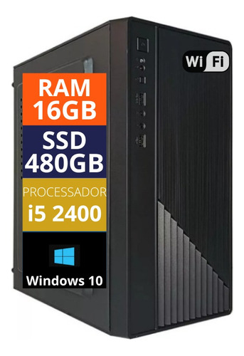 Pc Computador Cpu I5 3.4ghz +ssd 480gb+16gb Memória Ram