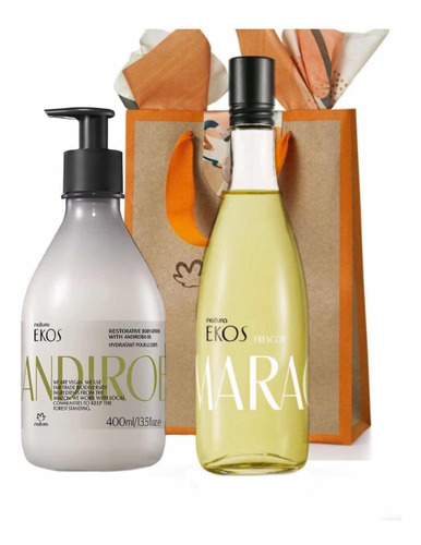 Perfume Natura Ekos Frescor Maracujá + Creme Hidratante Andiroba 400ml