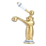 Elegante Grifo De Lavabo De Latón Dorado Envejecido Para Agu