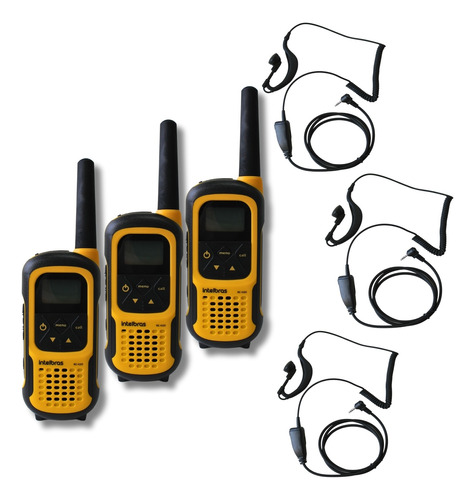 3 Rádios Comunicadores Intelbras Rc4102 Rc4100 Fone Tipo G