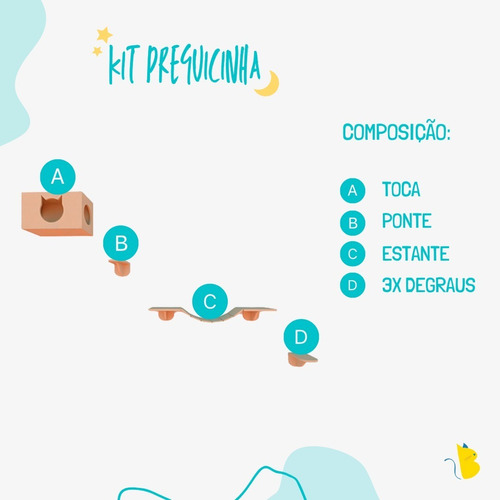Playground P/ Gato De Parede (kit Premium Artesanal)