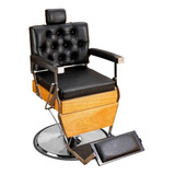 Cadeira Poltrona Barão Barbeiro Salão Reclinável Cerejeira