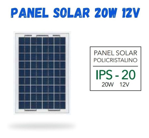 Panel Solar Policristalino 20w 12v