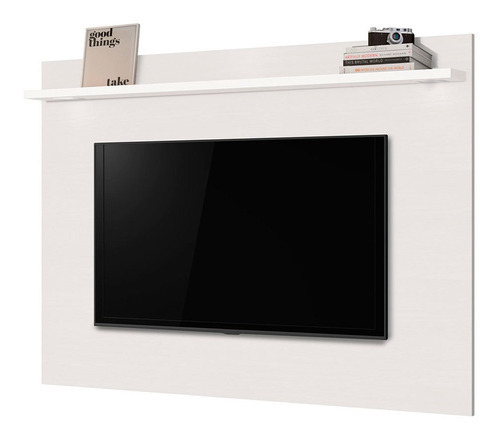 Painel Para Tv 55  01 Prateleira Luna 1.6 Branco Tebarrot