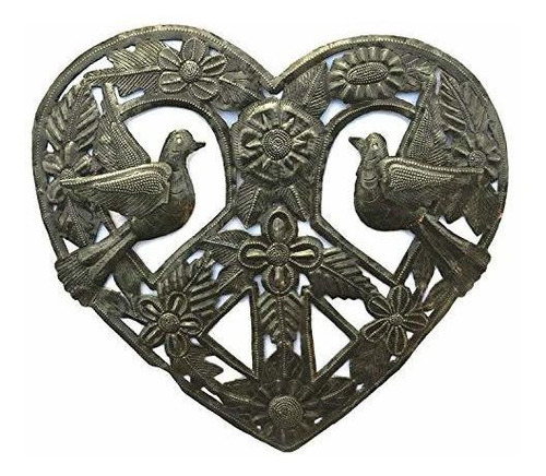 Placa De Metal Para Colgar En La Pared, Diseño De Corazón Ha