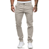 Pantalones De Moda Para Hombres De Color Puro Casual 