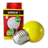 Lampara Led Gota 4w Amarilla Decorativa Werke Pack X10