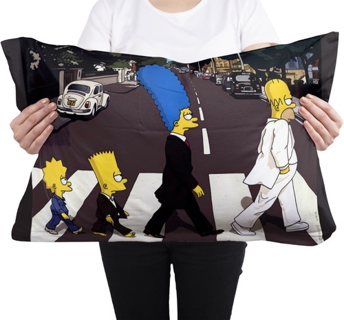 Cojin Almohada Los Simpson Parodia The Beatles Diseño Unico