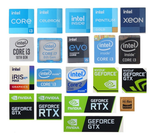 Sticker Intel Nvidia Pc Gamer Etiqueta Pegatina Calcomania