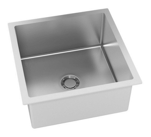 Cuba De Inox Quadrada Para Calha Pia 35x35 Úmida Embutida