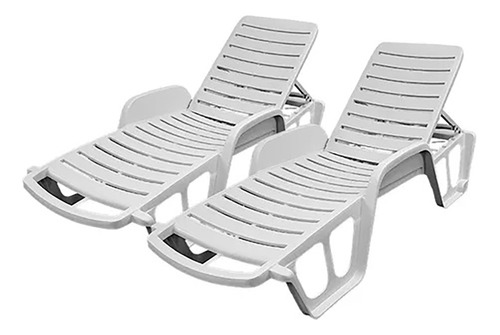 Kit 2 Cadeiras Espreguiçadeiras Para Piscina Jardim Praia