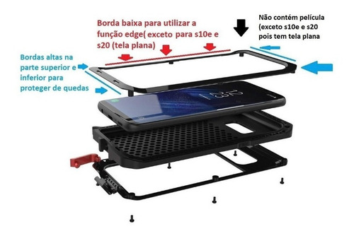 Case Capa S10 Plus S10e Anti Shock Choque Impacto Armadura Blindada Resistente Tank