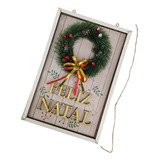 Quadro Decorativo Guirlanda Feliz Natal Natalino Enfeite