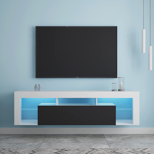 Kuikui Soporte Flotante Para Tv Montado En La Pared, Mueble.