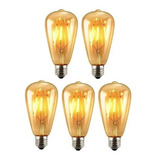 Pack X5 Ampolletas Vintage E27 Edison Filamento 4w Luz Calid