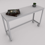 Mesa Marelli De Apoio Movement 1200x400mm Branca Com Rodízio Cor Branco