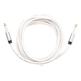 Cabo 3m Guitarra P10 Mono Ts - P10 Mono Ts Branco Audio