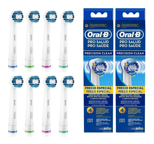 Refil Escova Elétrica Precision Clean Com 8 Unidades Oral-b