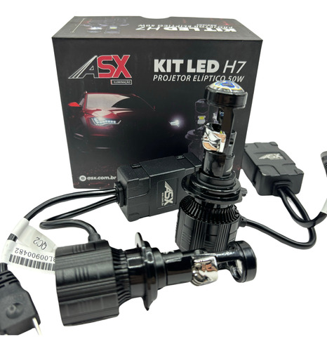 Kit Ultra Led Mini Projetor Elíptico Asx 50w7500lumens 6000k