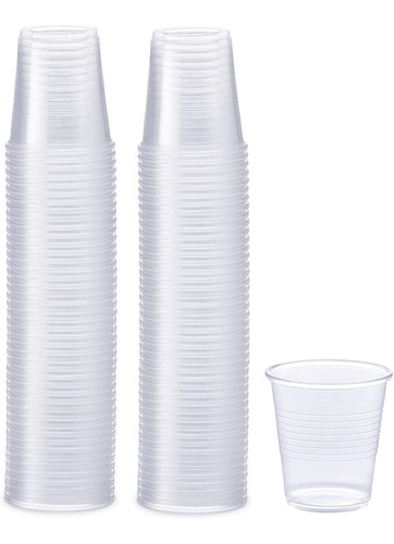 Vaso Plástico Transparente 6 Oz 190cc X 100 Unidades
