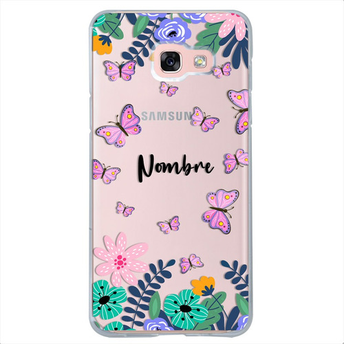 Funda Para Samsung Galaxy Mariposas Personalizada Con Nombre