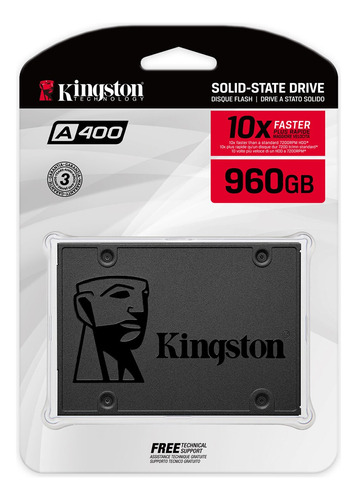Disco Sólido Ssd Kingston A400 960gb Sata3 500mb/s Gamer