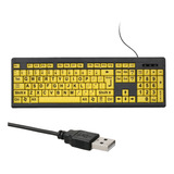 Teclado Para Homens Usb Com Fio Antigo Para Usuários De Visã