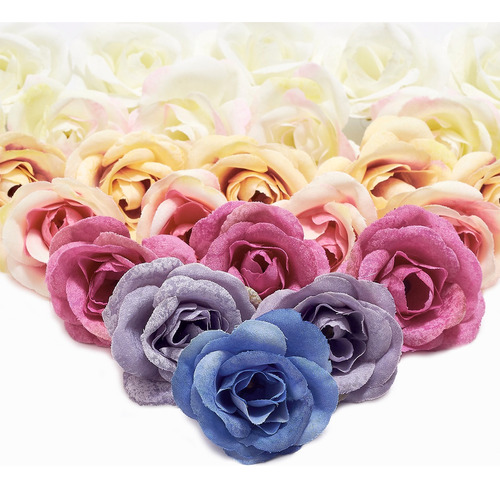 Flores Artificiales Mini Rosa Vintage Grande X 100 Unidades!