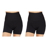 Calza Corta Short Lycra Deportiva Cintura Alta Pack Por 2 