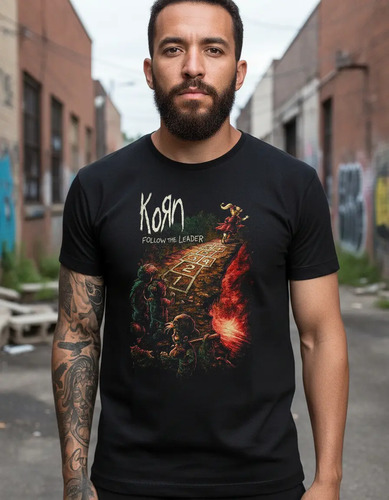 Camisa Korn Follow The Leader T-shirt Alternative Style
