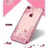 Funda Tpu Flores Strass iPhone 6/6plus/7/7 Plus/8/8 Plus/x