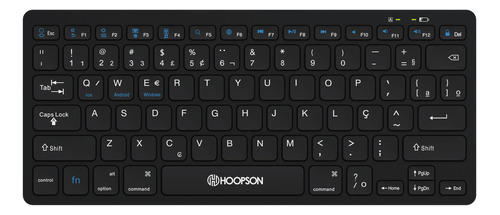 Mini Teclado Bluetooth Hoopson Tpc-078bt Preto C/pilhas