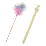 Cat Feather Teaser Con Bell Teasing Wand Silicone Neck Verde