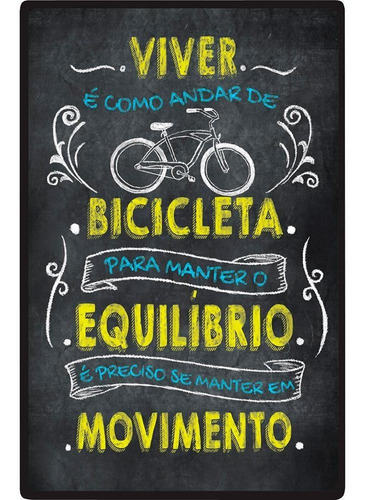 Placa Para Decoração Em Mdf Bicicleta