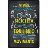 Placa Para Decoração Em Mdf Bicicleta
