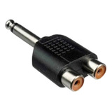 Ficha Adaptador Macho 6,5 Mono A 2 Hembras Rca