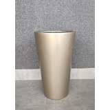 Vaso P/ Plantas Fibra De Vidro Estilo Vietnamita Preto 60cm