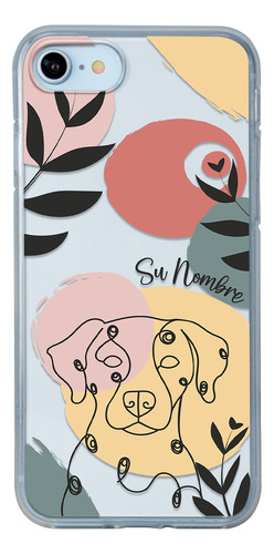 Funda Para iPhone Mujer Perro Dálmata Minimal Su Nombre