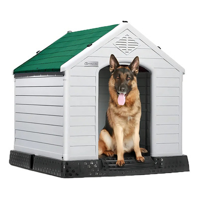 Casa De Plástico Exterior Térmica Raza Grande 97cm Color Verde | Meses sin interés