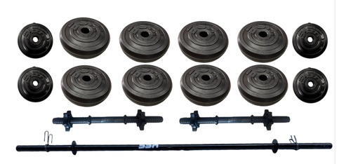 Barra Recta Y Mancuernas, Pesas 100lbs Ssr Sport