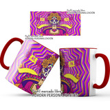 Mug  Taza Oreja Roja Calavera Catrinas Halloween 002