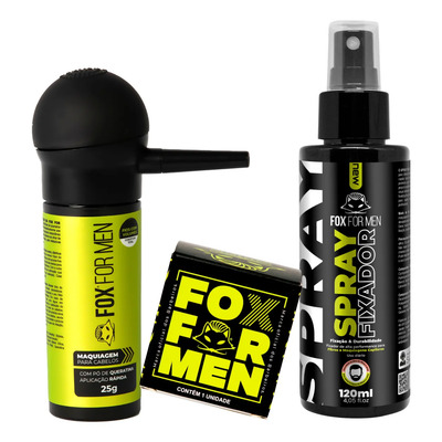 Kit Fibra Capilar Preta 25g Fixador Resistente Água Alta Fix | Parcelamento sem juros