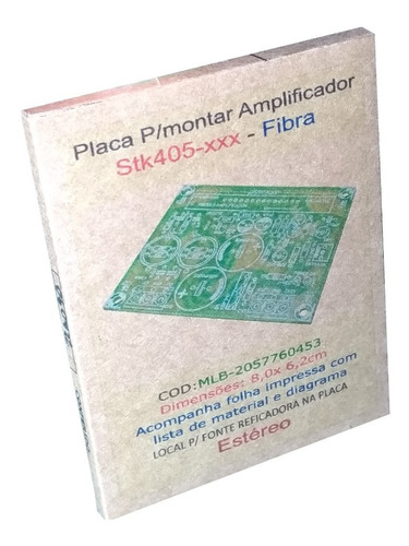 Placa P/montar Amplificador Stk405-xxx - Fibra