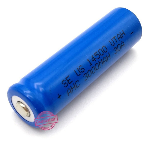 Bateria 14500 3,7v 5200mah Li-ion - Recarregável Menor Preço