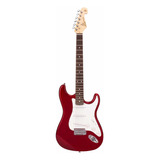 Guitarra Sx Strato Ed1 Car Candy Apple Red Regulada Com Bag