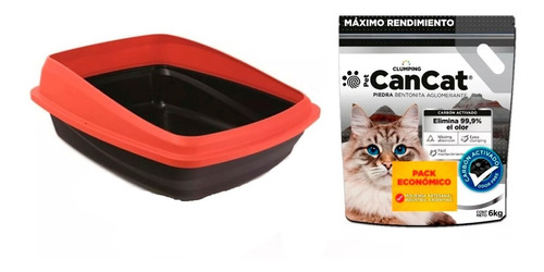 Pack Arenero Catit Large Y Piedras Carbon Activo 6kg Cancat