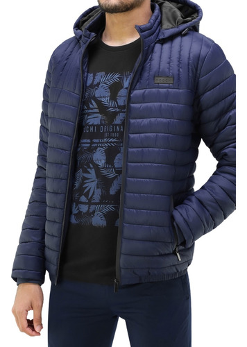 Jaqueta Masculina Puffer Ogochi Com Capuz 027498